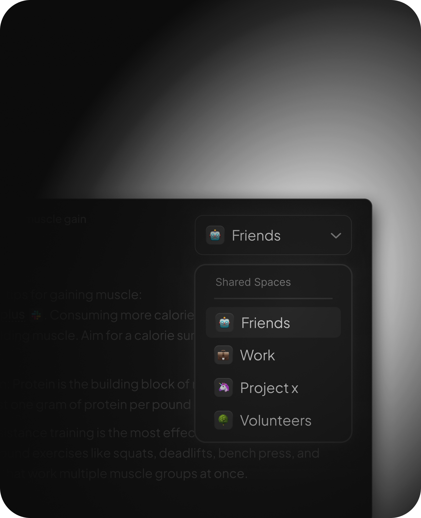 Share in space